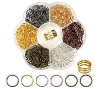 TOAOB Environ 600pcs Anneau de Jonction Anneau Ouvert Jump Ring 10mm en Métal Connecteur de Bijoux Chaine Links Multicolore pour DIY Fabrication de Bijoux