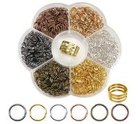 TOAOB Environ 960pcs Anneau de Jonction Anneau Ouvert Jump Ring 8mm en Métal Connecteur de Bijoux Chaine Links Multicolore pour DIY Fabrication de Bijoux