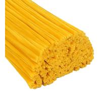 TOAOB Fil Chenilles 400pcs Cure Pipes Chenilles Jaune d'or Loisir Creatif Crafts Set 6mm x 300mm pour la Fabrication de Fleurs et Petits Animaux DIY Artisanat Décoration Fournitures