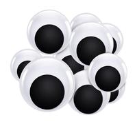 TOAOB Lot de 24 Yeux Mobiles Autocollants Noir Grands Yeux Mobiles en Plastique Rondes 40mm 50mm 75mm 100mm Pour Bricolage Scrapbooking Artisanat