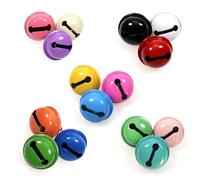 TOAOB Lot de 60 Cloches en Métal Colorées avec œillet 22mm Petites Clochettes Multicolore Grelots en Métal Clochette pour Bricolage Fabrication de Artisanat Bijoux Décoration de Festival de Noël