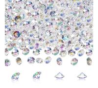 TOAOB - Lot de 700 diamants décoratifs - 10 mm - Couleur AB - Cristaux acryliques - Cristaux de diamant - Pierres décoratives - Strass - Décoration de table de mariage