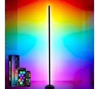 Toaren 146cm Lampadaire LED d'Angle Lampadaire LED RGB Lampe d'Angle avec APP Contrôle et Télécommande, 16 Millions Couleurs et 300 Modes, Musique Sync, pour Salon, Chambre, Salle de Jeux