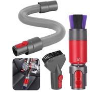 Toaren 3 Brosse à poussière sans Rayures Accessoires d'aspirateur pour Dyson Outsize,V15,V10,V11,V7,V8 Brosse Anti Rayure,Efficace à Poils Souples Brosse Aspirateur avec Tuyau d'extension Flexible