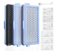 Toaren 3 Jeux Filtre Aspirateur HEPA Active Airclean Plus 50 Filtres pour Miele Compact C1&C2,Complete C2&C3,S8340,3 filtres HEPA avec 1 brosse de nettoyage pour série S4000,S5000,S6000&S8000