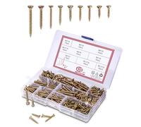 Toaren 420 Pièces Assortiment de Vis Bois Autotaraudeuses M4, M3 - Tête Fraisée et Plate Croisée - Vis à Béton Avec Boîte de Rangement Pour Projet Bricolage, Réparation