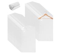 Toaren 50 Pièces Housses de Vêtements Transparents 60x100cm Housse Vetements à Suspendre sacs à vêtements Housse Vetement Penderie,Anti-poussière en plastique pour Blazers,Robes,Chemises