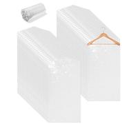 Toaren 50 Pièces Housses de Vêtements Transparents 60x120cm Housse Vetements à Suspendre sacs à vêtements Housse Vetement Penderie,Anti-poussière en plastique pour Blazers,Robes,Chemises