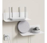 Toaren Étagère Flottante Acrylique Mur,Petit Étagères Autocollantes Etagere sans percage,Etagere Murale Invisible avec Clips de Câble,Etagere Angle Murale pour Chambre,Cuisine,Bain,Bureau
