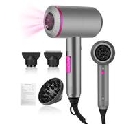 Toaren Seche Cheveux Ionique 2000W Seche Cheveux Ionique Diffuseur Professionnel Hair Dryer Moteur AC avec 2 Concentrateurs&1 Diffuseur,Froid Chaud 3 Températures 2 Vitesses,pour Famille Voyage Salons