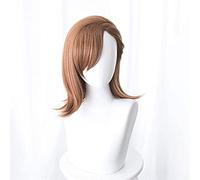 Toaru Majutsu Aucun index (Misaka Mikoto) Anime Cosplay Rose Perruques Net de Cosplay avec franges 100% Résistant à la température Fibre Brown Brown Hair Cheveux 14 pouces chenghuax