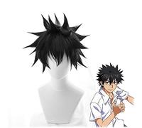 Toaru Majutsu pas d'index Kamijou Touma Cosplay perruque 30 cm courte droite japonaise Anime perruque pour Halloween fête synthétique perruque noir Kamijou Touma