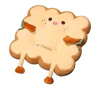 Toast Bread Coussin de Chaise carré Super Doux pour Chambre à Coucher, Coussin de Chaise en Peluche pour Bureau, Jouet en Peluche Kawaii Cadeau pour Anniversaire, Noël