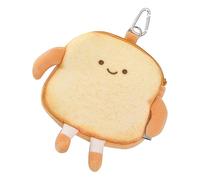 Toast Coin Purse - Zipper Change Pouch, Plush Backpack Pendant, Cute Coin Pocket | Small Money Wallet, Soft Mini Purse Accessory, Stylish Bag Charm for Women Girls Travel School Casual Daily Use