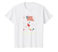 Toast élevant des Drapeaux T-Shirt, Enfant, Blanc, 3 Ans