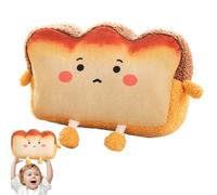 Toast en peluche pour pain grillé - Oreillers en peluche amusants avec nourriture et poche pour les mains | Amusants oreillers en peluche avec nourriture, mignon tranches de pain grillé pour enfants