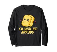 Toast I'm with The Avocado Bread Slice Avocat Toast Costume Manche Longue