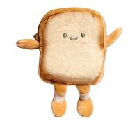 Toast Petit portefeuille en cuir synthétique souple avec fermeture éclair, mignon et | Porte-monnaie pour femmes portant des écouteurs