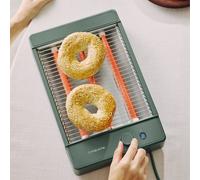 TOAST STUDIO FLAT - Grille-pain Horizontal En Acier Inoxydable Avec 3 Résistances Sauge
