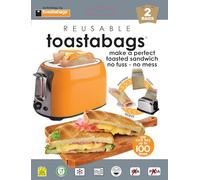 Toastabags Lot de 2 sachets de Cuisson pour toasts réutilisables 100 Fois - dorés