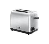 Russell Hobbs Grille Pain [Pour 2 Tranches] Adventure Acier Inox (2 Fentes extra larges,6 Niveaux de Brunissage rapide,Surélévation & contrôle, Décongèle,Réchauffe viennoiserie, 850W) Toaster 24080-56
