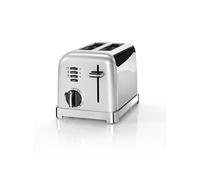 Cuisinart Grille-pain 2 tranches - Fentes larges, idéal pour le pain épais et les bagels - 6 niveaux de brunissage et décongélation - Fentes larges, Remontée maximale - Perle givrée