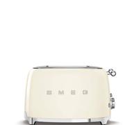 Smeg Grille-Pain 4 tranches TSF03 crème 2x 6 niveaux de brunissement