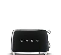 Smeg Grille-Pain 4 tranches TSF03 noir 2x 6 niveaux de brunissement