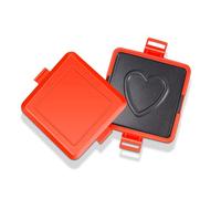 Toaster à -ondes Toaster Sandwich Maker, plate-forme de gril HOTEMENT CAROAL COUILLE NON ÉLECTRIQUE Petit-déjeuner rapide Golden Crisp Results Silicone Metal Material 170x145x35mm (Rot)