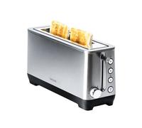 Toaster Cecotec BigToast Extra Cecotec - 1100 W, Fentes extra larges, 4 fonctions pré-configurées, 6 niveaux de puissance, Acier inoxydable, Capacité 2 tranches