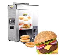 Toaster Convoyeur Professionnel, 2000W Machine Électrique Verticale à Cuire Les Pains à Burger, Plateau Inoxydable, Double Entrée, pour Restaurants et Boulangeries Mo