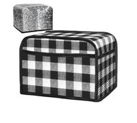 Toaster Cover With Pocket - Stylish Fabric Toaster Guard, Soft 2- Appliance Sleeve, Removable Machine Washable Cover, Functional Storage Pocket | Kitchen Table Morning Meal Storage