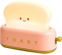 Toaster Night Light, Bedside Lamp For Kids, Led Night Light, Usb Rechargeable And Timer Night Light, Portable Bedside Lamp For Kids Room Teen Room Decor
