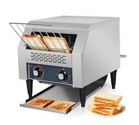Toasteur à convoyeur 300 tranches/h Commercial Haute Capacité 1900W Acier Inoxydable pour Restaurant