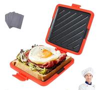 Toastie Sandwich à micro-ondes, grille-pain polyvalent pour petit-déjeuner et collations rapides, rapide, gain de temps, sangles en silicone réglables sans fil, lave-vaisselle (A)