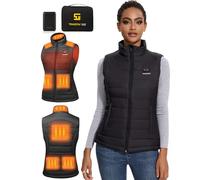 Toastiv Gilet Chauffant Femme avec Batterie 16000mAh 7.4V, Veste Chauffante avec 8 Zones de Chauffage et 3 Niveaux de Température Réglables, Gilet Chauffant Électrique Lavable pour Plein Air