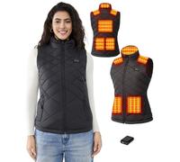 Toastiv Gilet Chauffant Femme avec Batterie 18400mAh 7.4V - Jusqu’à 11h de Chaleur, Lavable en Machine, Veste Chauffante Léger Déperlant pour Hiver
