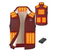 Toastiv Gilet Chauffant Homme avec Batterie 20000mAh 7.4V - Doublé en Polaire Chaude, Lavable en Machine, Veste Chauffante Électrique pour Hiver