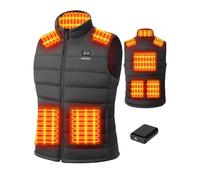 Toastiv Gilet Chauffant Homme avec Batterie Externe 18400mAh 7.4V, Gilet Chauffant Lavable, Veste Chauffante pour Hiver,Jusqu’à 11h de Chaleur