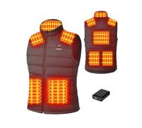 Toastiv Gilet Chauffant Homme avec Batterie Externe 18400mAh 7.4V, Gilet Chauffant Lavable, Veste Chauffante pour Hiver，Jusqu’à 11h de Chaleur