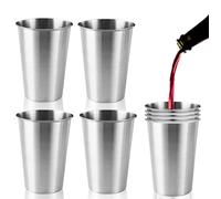 TOATELU Gobelets en Acier Inoxydable 260ml 8 Pièces Tasses Gobelet Bière en Acier Inoxydable Empilables et Portables, Gobelets de Camping, Verres à Shot, Incassables et Sans BPA