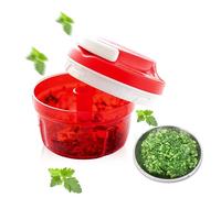 TOATELU Hachoir à Oignons Manuel 300 ml avec Poulie - Multi-Hachoir Universel pour Ail et Accessoires de Cuisine
