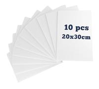 TOATELU Lot de 10 plaques de mousse A4 : planches en mousse blanche, plaque de mousse légère de 5 mm, pour bricolage, présentation, expositions d'art, écrans de signalisation, projets de bureau