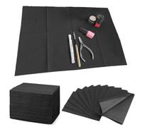 TOATELU Lot de 125 Bavoirs Dentaires - Noir - 45 x 33 cm - Qualité Supérieure - Imperméables - Pour Table de Tatouage et Clinique Dentaire - Multi-Usages