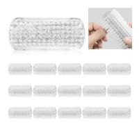 TOATELU Lot de 15 brosses à main double face : brosse à ongles en plastique, brosse de lavage à la main avec poils durs, brosse à ongles pour salle de bain, WC, lavabo, atelier (couleur transparente,
