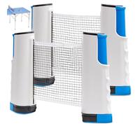TOATELU Lot de 2 filets de tennis de table réglables et rétractables - Filet de rechange pour ping pong - Filet de tennis de table extensible - Accessoires de tennis de table pour tous les types de
