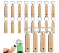 TOATELU Lot de 20 décapsuleurs en bois : Ouvre-bouteille en bois Portable Poignée en bois Gravé pour Accueil, Pub, Extérieur, Hommes