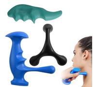 TOATELU Lot de 3 outils de massage : acupression des deux côtés Appareil de massage du point de déclenchement profond du pouce Appareil de massage des points de déclenchement pour le stress