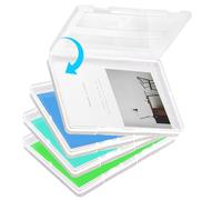 TOATELU Lot de 4 organiseurs portables avec couvercle A4 pour documents, lettres, scrapbooking, fichiers A4, valises de projet portables pour le rangement des fournitures scolaires et des documents de