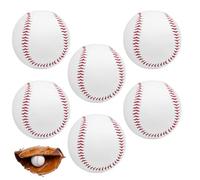 TOATELU Lot de 6 balles de baseball 22,8 cm cousues à la main - Balles de baseball professionnelles de 22,9 cm - Pour adultes et adolescents - Jeux de baseball professionnels